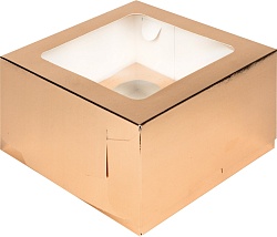 Коробка на 4 капкейка Золото